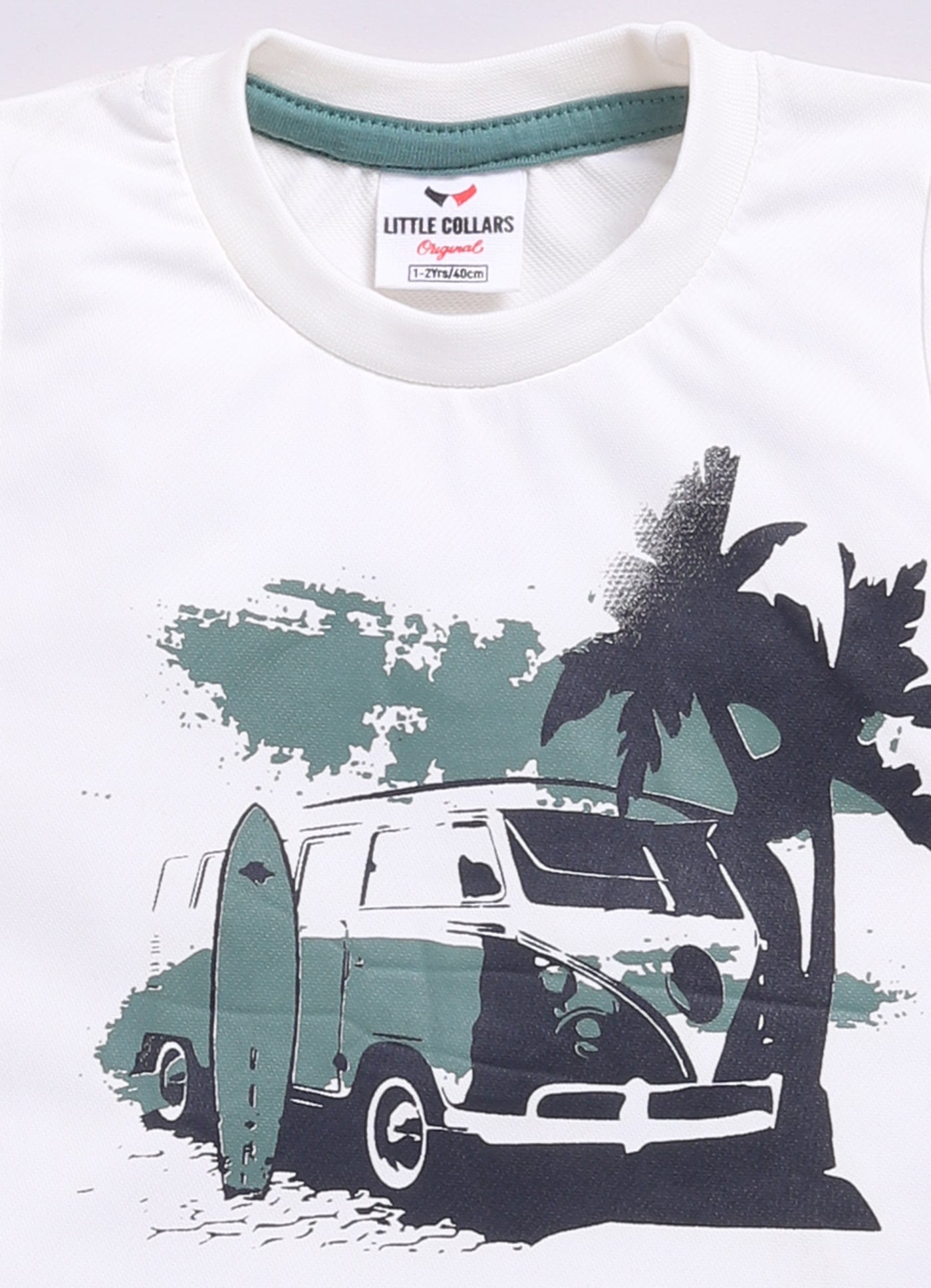 Cotton Woven Full Sleeves Solid Shacket Shirt Pant with Printed T-shirt Casual Set-Olive