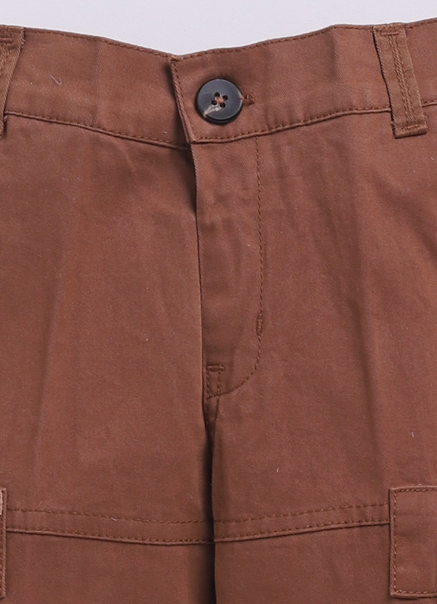 Cotton Woven Full Sleeves Solid Shacket Shirt Pant with Printed T-shirt Casual Set-Coffee