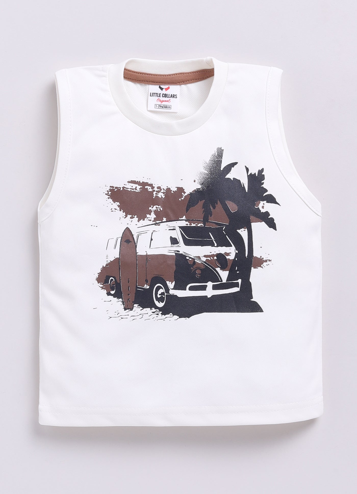 Cotton Woven Full Sleeves Solid Shacket Shirt Pant with Printed T-shirt Casual Set-Coffee