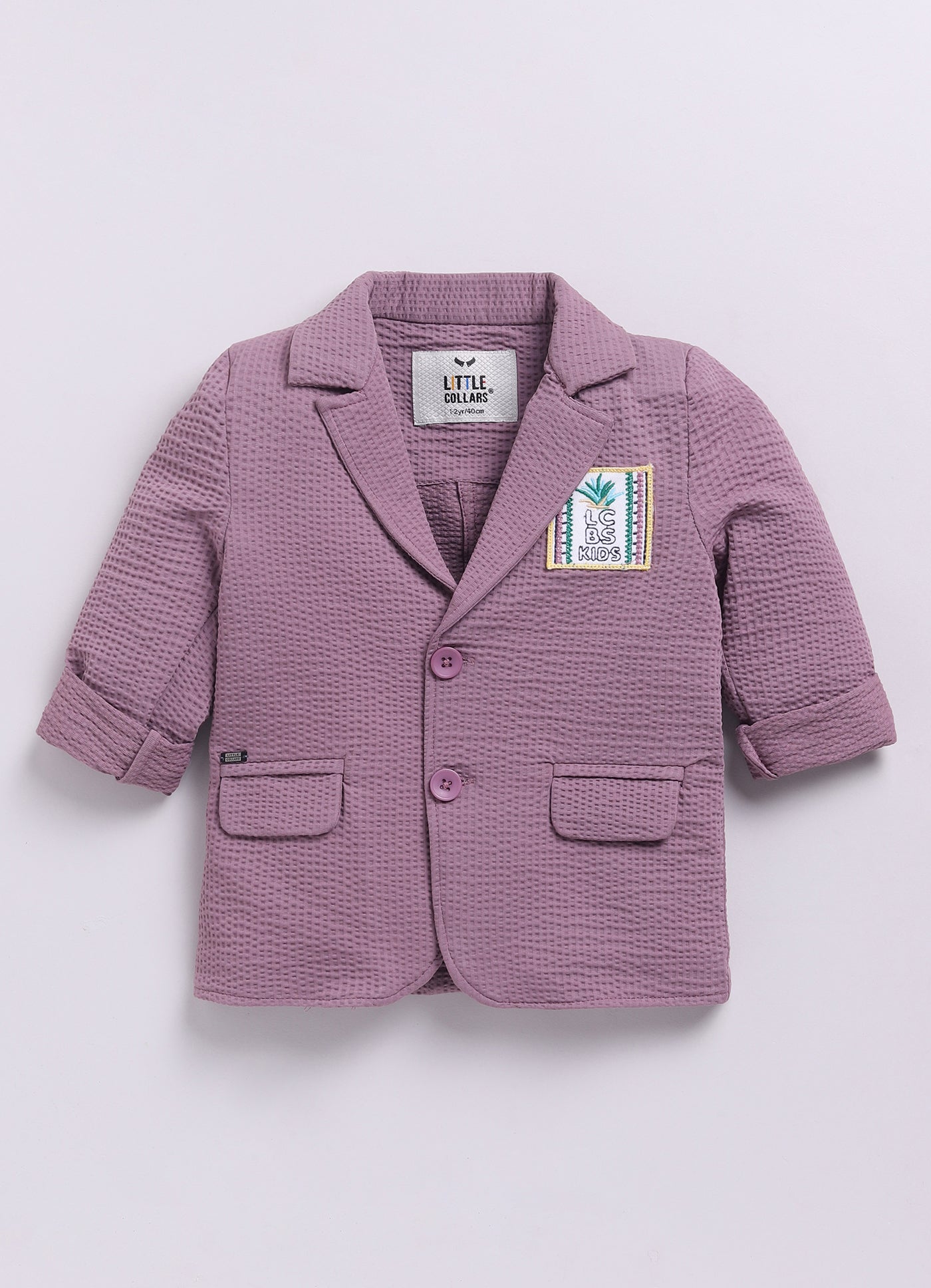 Blended Cotton Knitted Cloth Woven Full Sleeves Solid Coat Pant with Printed T-shirt Coat Coord Set- Lavender