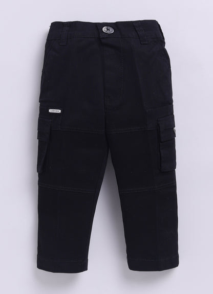 Cotton Woven Full Sleeves Solid Shacket Shirt Pant with Printed T-shirt Casual Set- Black
