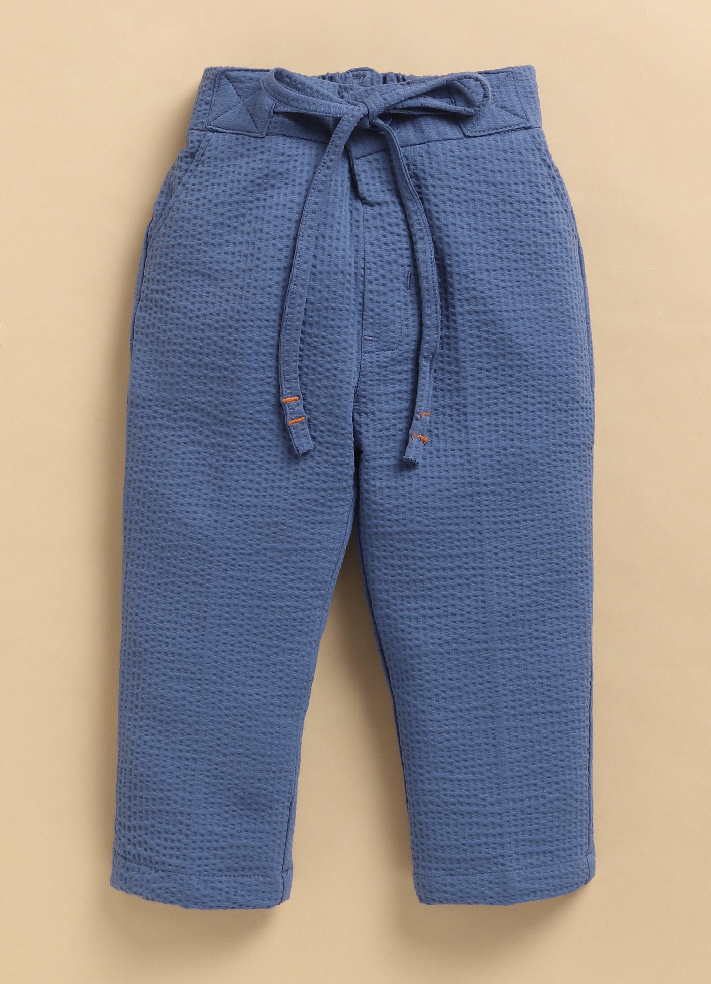 Blended Cotton Knitted Cloth Woven Full Sleeves Solid Coat Pant with Printed T-shirt Coat Coord Set- Blue