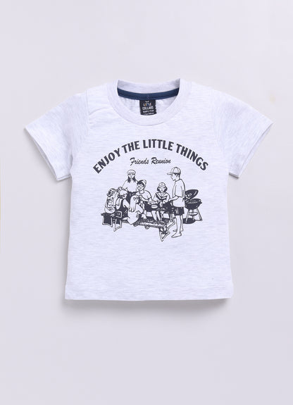 Cotton Woven Full Sleeves Solid Shirt and Pants, Tshirt and Printed Scarf Casual Set-Peach