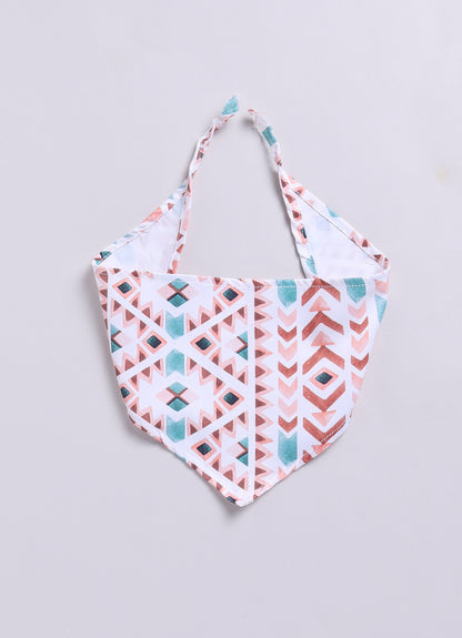 Cotton Woven Full Sleeves Solid Shirt and Pants, Tshirt and Printed Scarf Casual Set-Peach