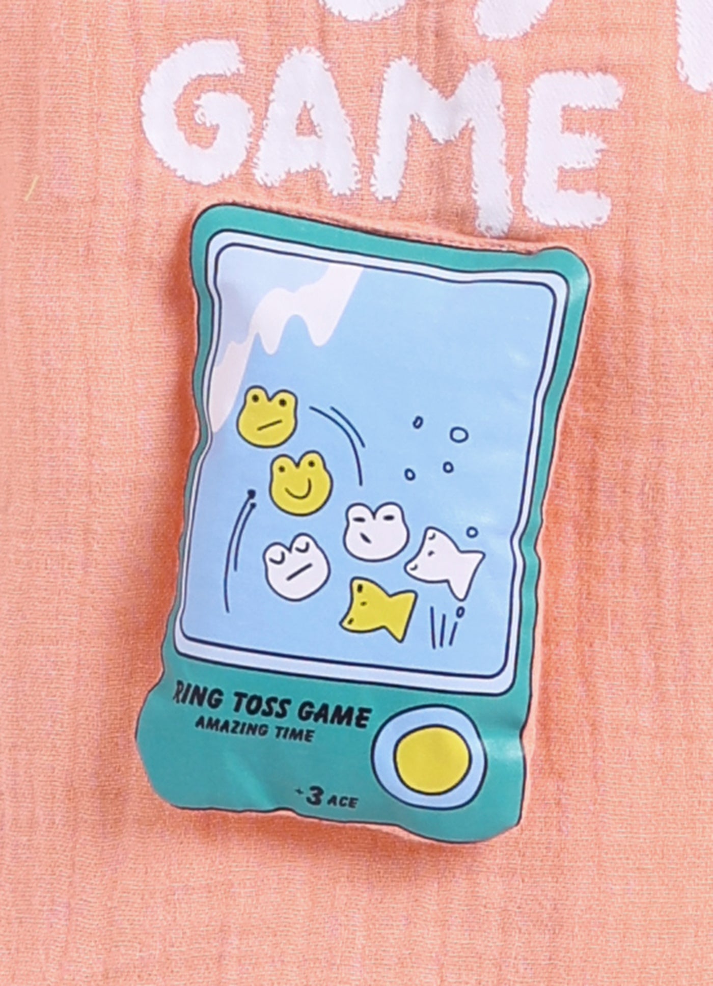 Boys Muslin Cotton Water Game Themed Shirt Pant Set- Orange