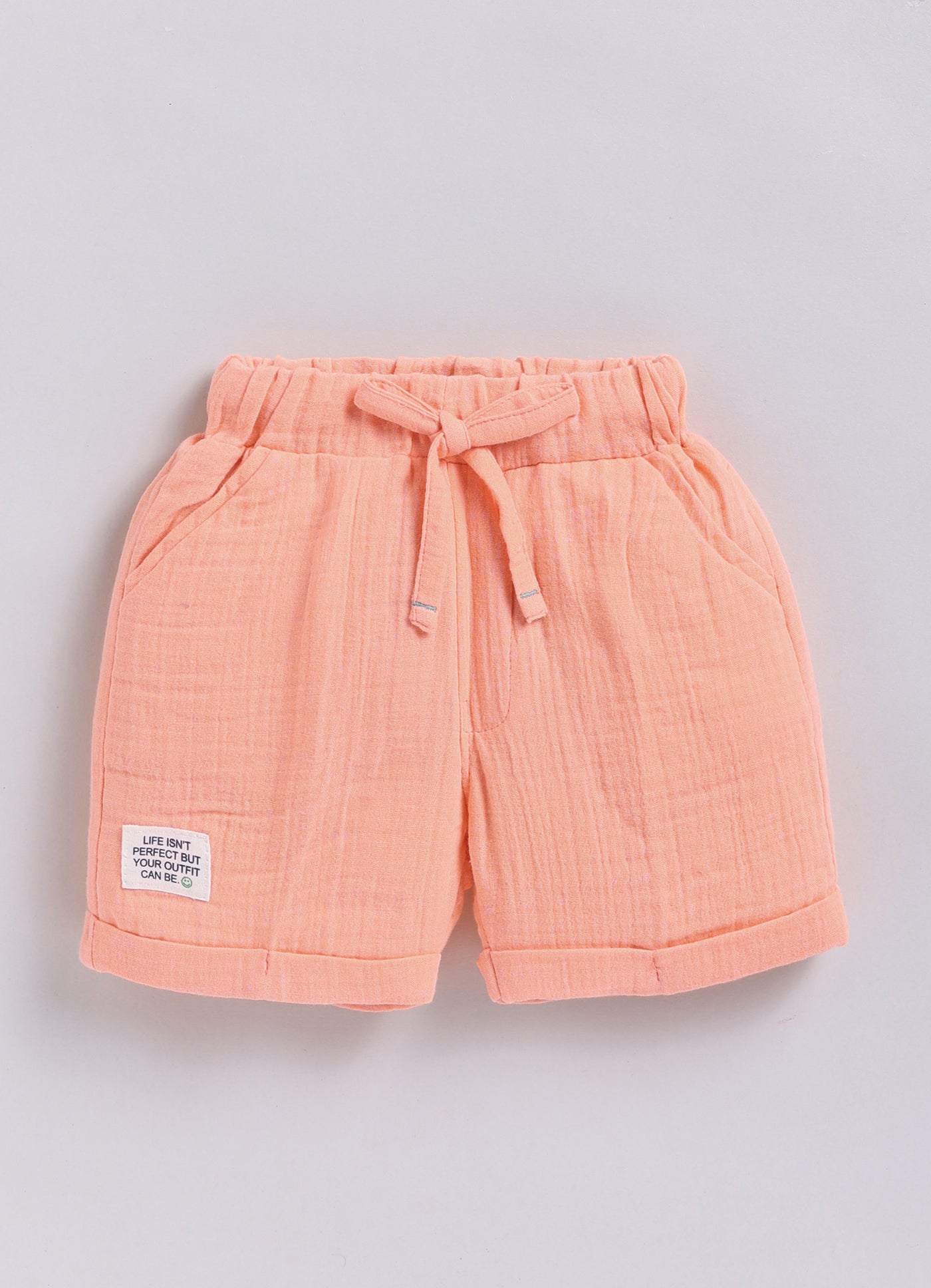 Boys Muslin Cotton Water Game Themed Shirt Pant Set- Orange