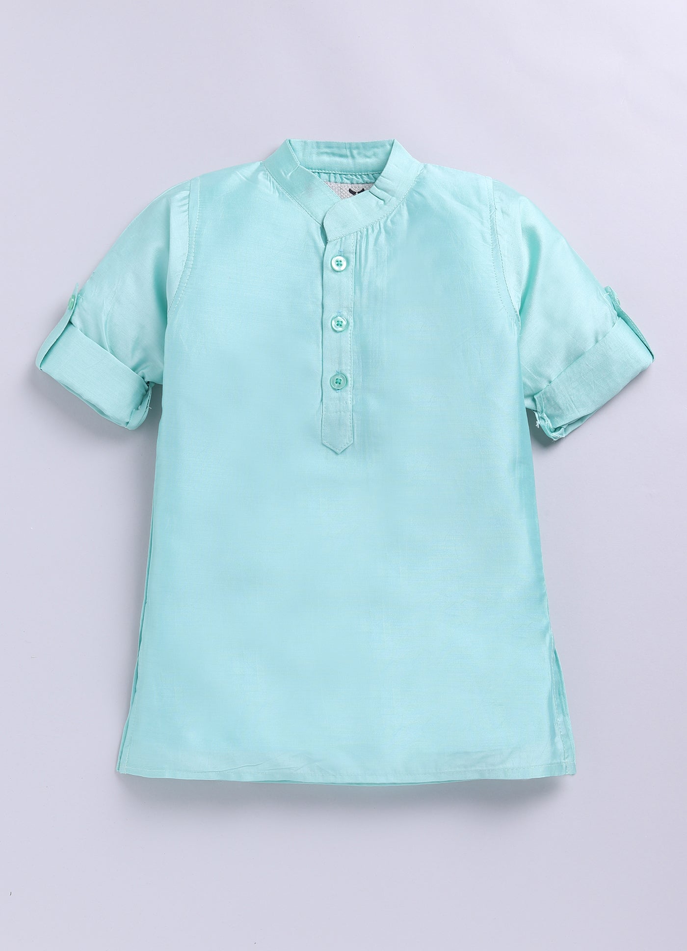 Boys Woven  Embellished Jacket, Kurta and Pajama with Brooch Wedding Wear Ethnic Set- Green