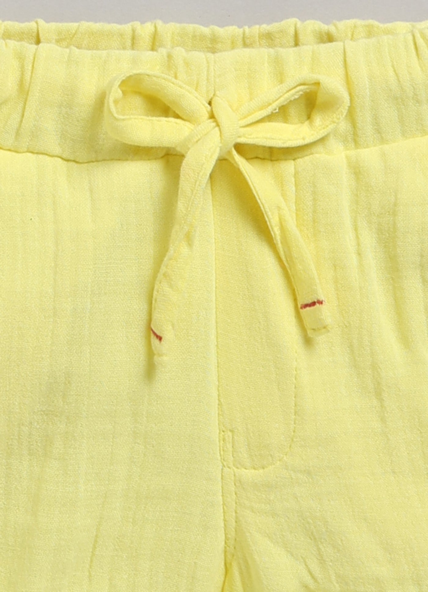 Boys Muslin Cotton Water Game Themed Shirt Pant Set- Lemon