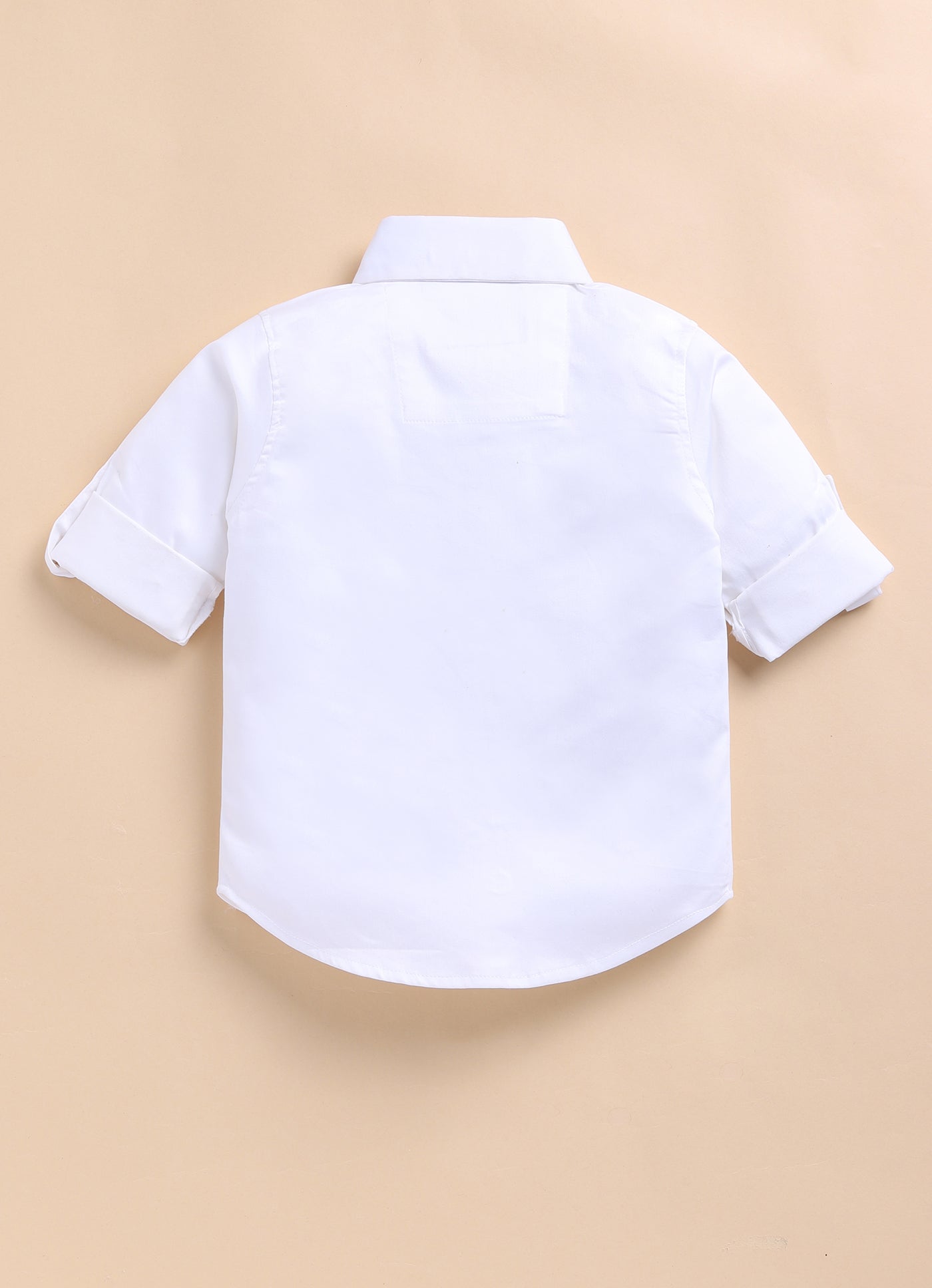 Little Collars Terry Rayon Woven Waistcoat Jacket Pant & Full Sleeves Shirt with & Bow Formal Partywear Jacket Set- Violet