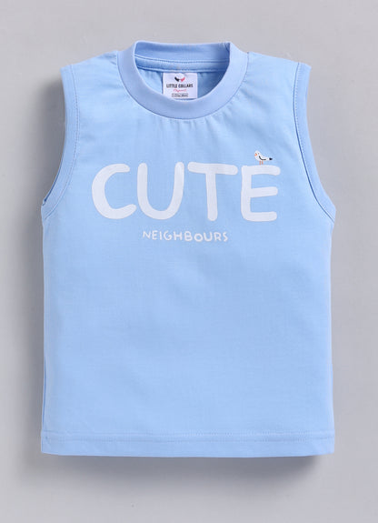 Boys Casual Summer Cool Checkered Blazer T-Shirt & Pant and Keychain Set - Blue