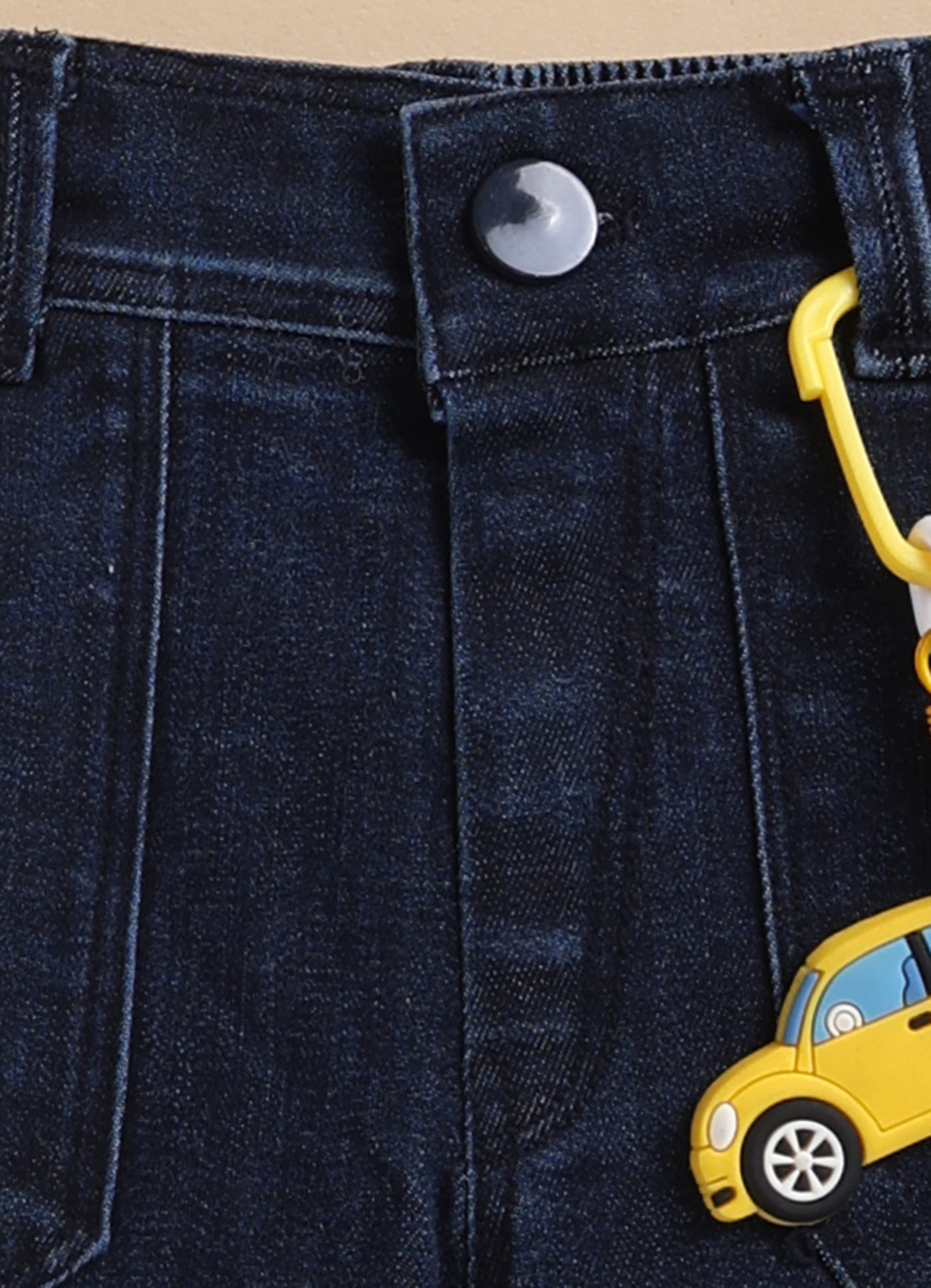 Boys Pure Muslin Cotton Shirt Denim Pant Set- White