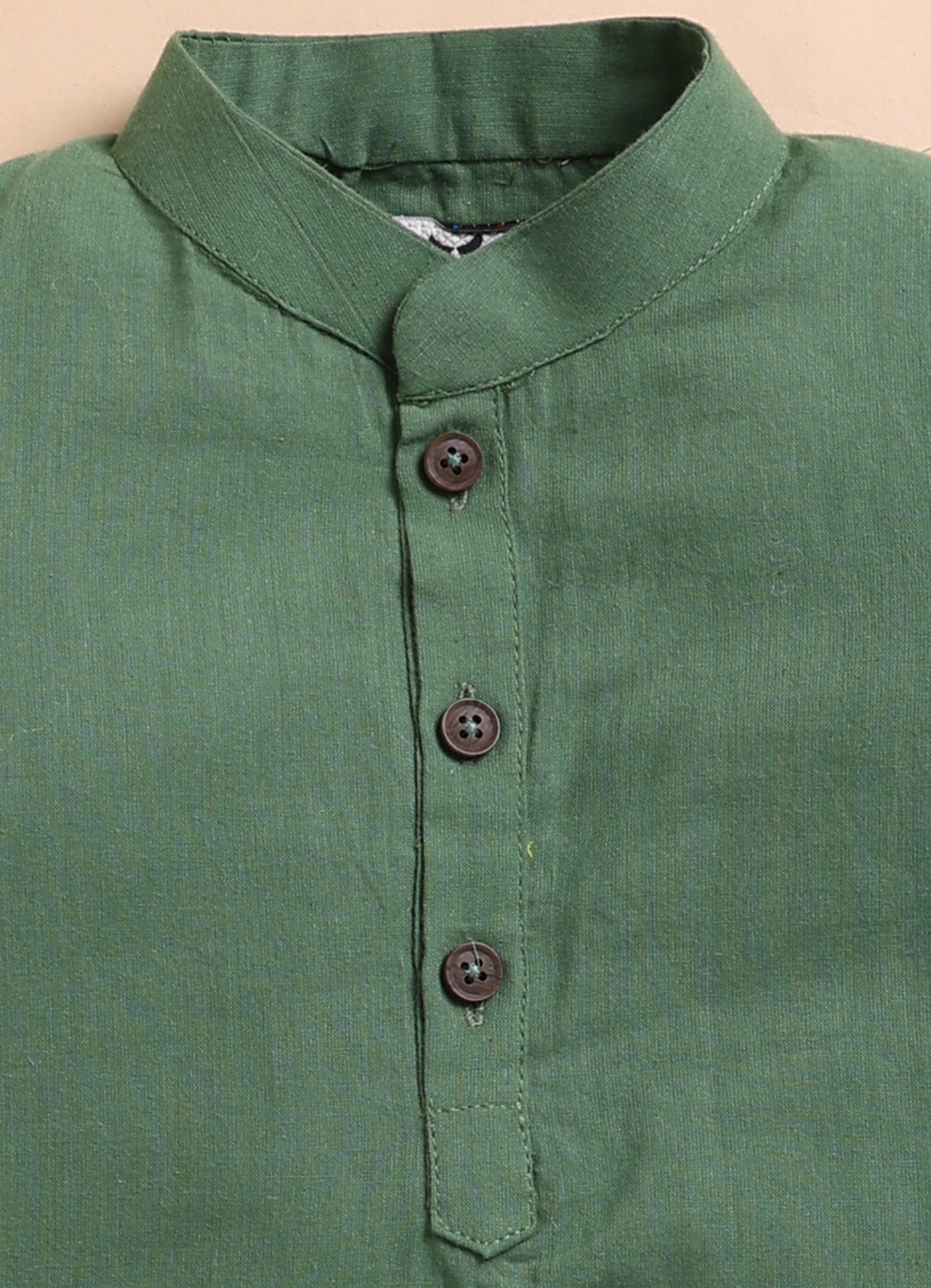 Boys Pure Cotton Nehru Jacket, Kurta, Pajama Ethnic Set - Green