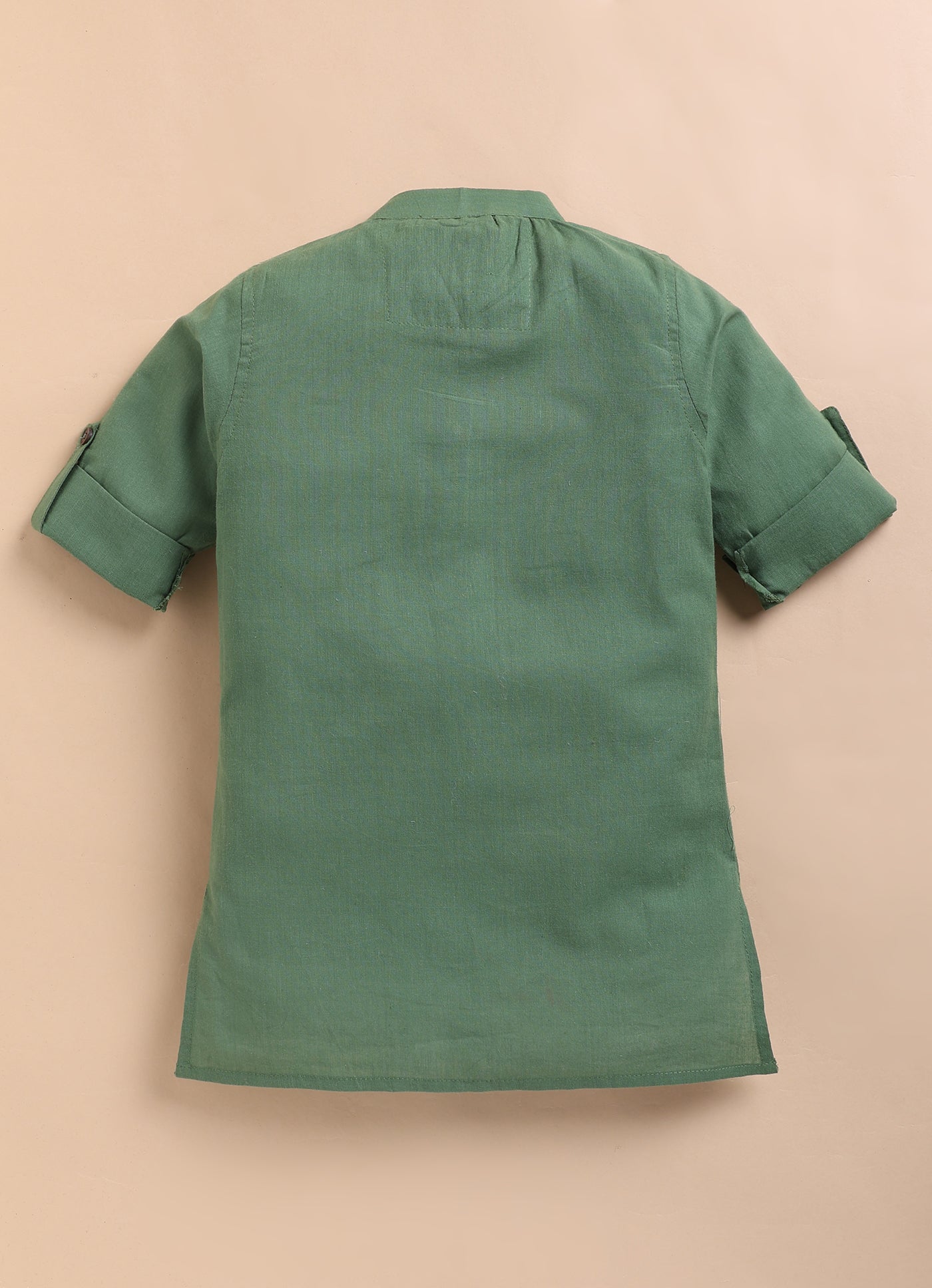 Boys Pure Cotton Nehru Jacket, Kurta, Pajama Ethnic Set - Green