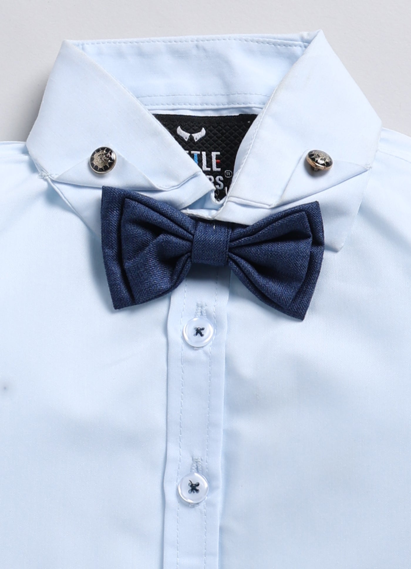 Formal Waistcoat Coord Set with Bow for Boys - Blue