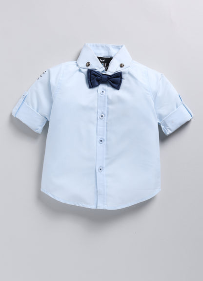Formal Waistcoat Coord Set with Bow for Boys - Blue