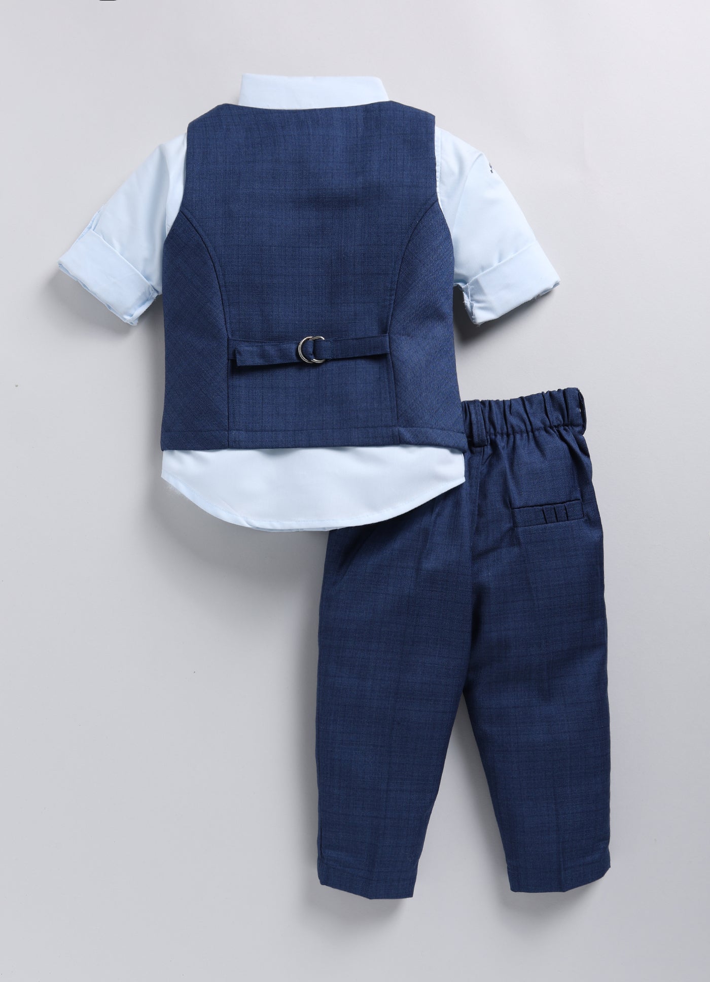 Formal Waistcoat Coord Set with Bow for Boys - Blue
