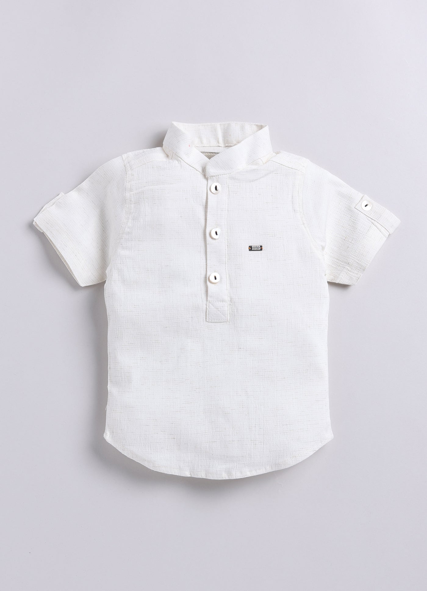 Cotton Half Sleeves Checked Coat With Solid Shorts Shirt & Muffler - Carrot