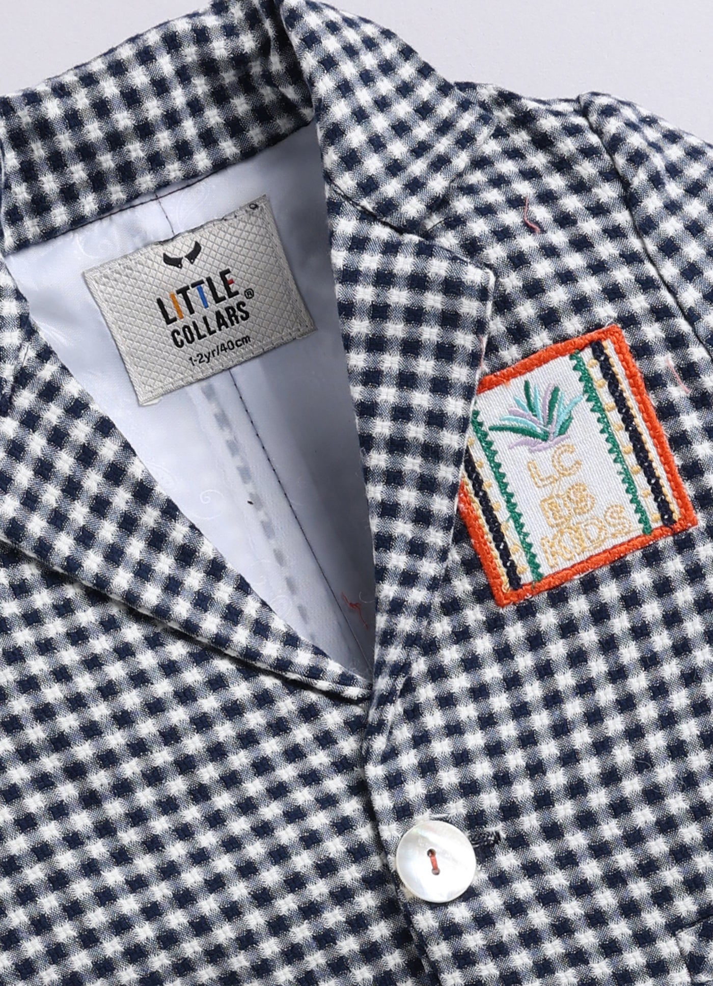 Cotton Half Sleeves Checked Coat With Solid Shorts Shirt & Muffler - Carrot