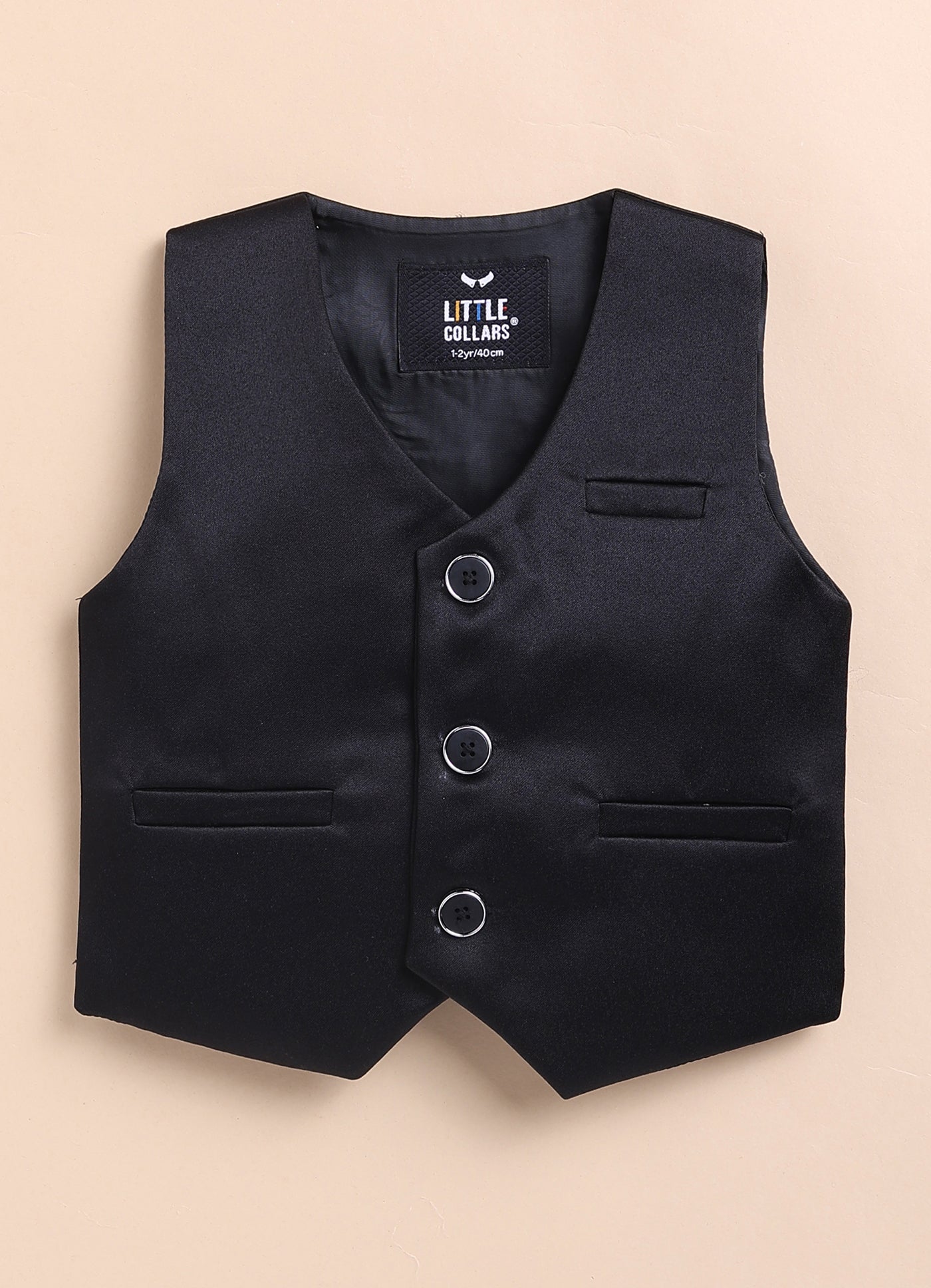 Blended Jaquard Woven Full Sleeves Coat Pant with Tuxedo Shirt, Bow and Brooch Pin Formal Coat Set- Black