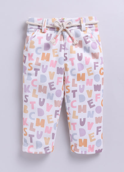 Birthday Boy Alphabet Printed Bright Full Sleeves Waistcoat Pant, Shirt and Bow Jacket Set- Peach