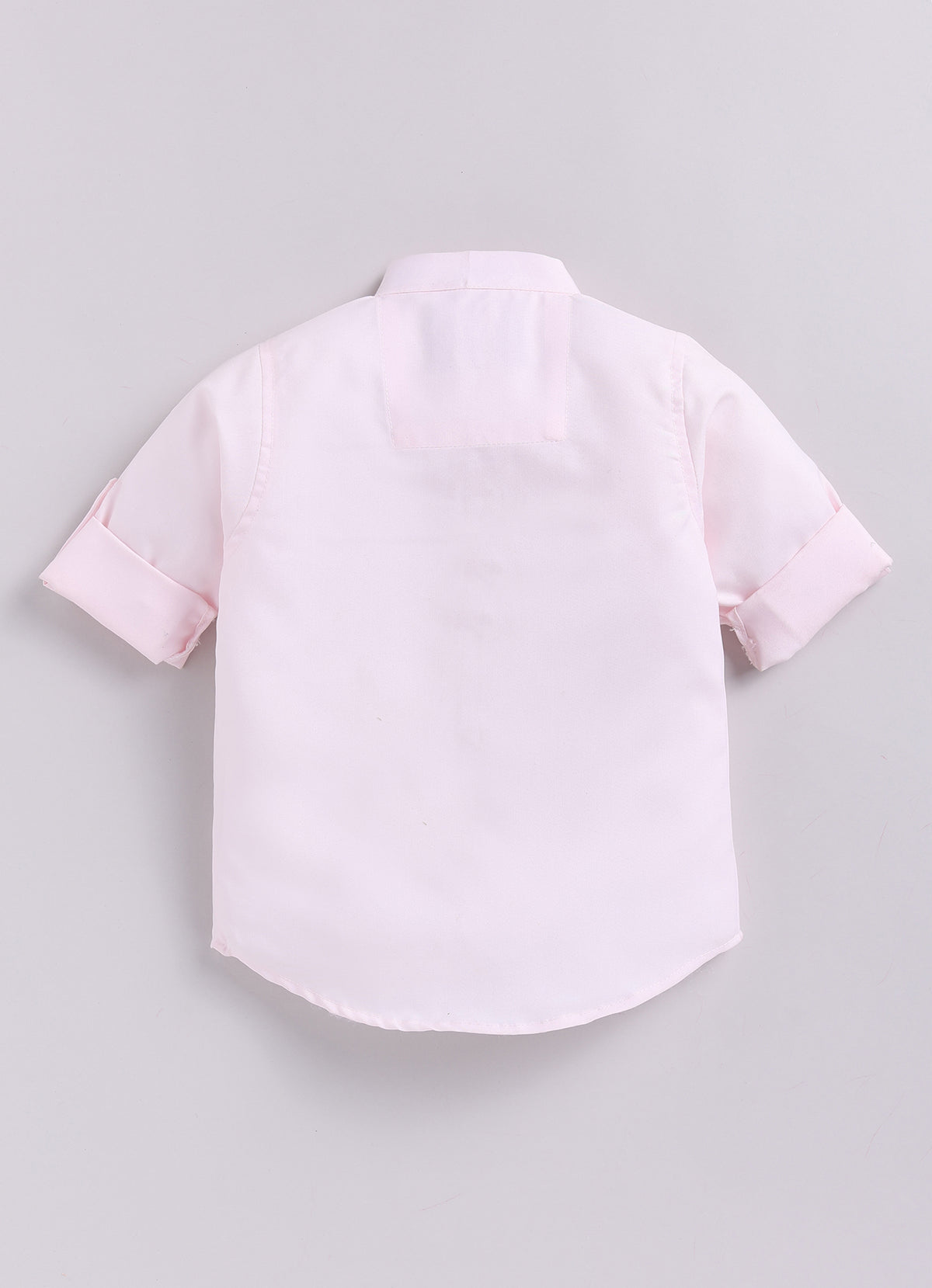 Boys Blended Floral Printed and Embroidered Nehru Jacket, Full Sleeve Shirt and Pant and Brooch Partywear Set - Pink