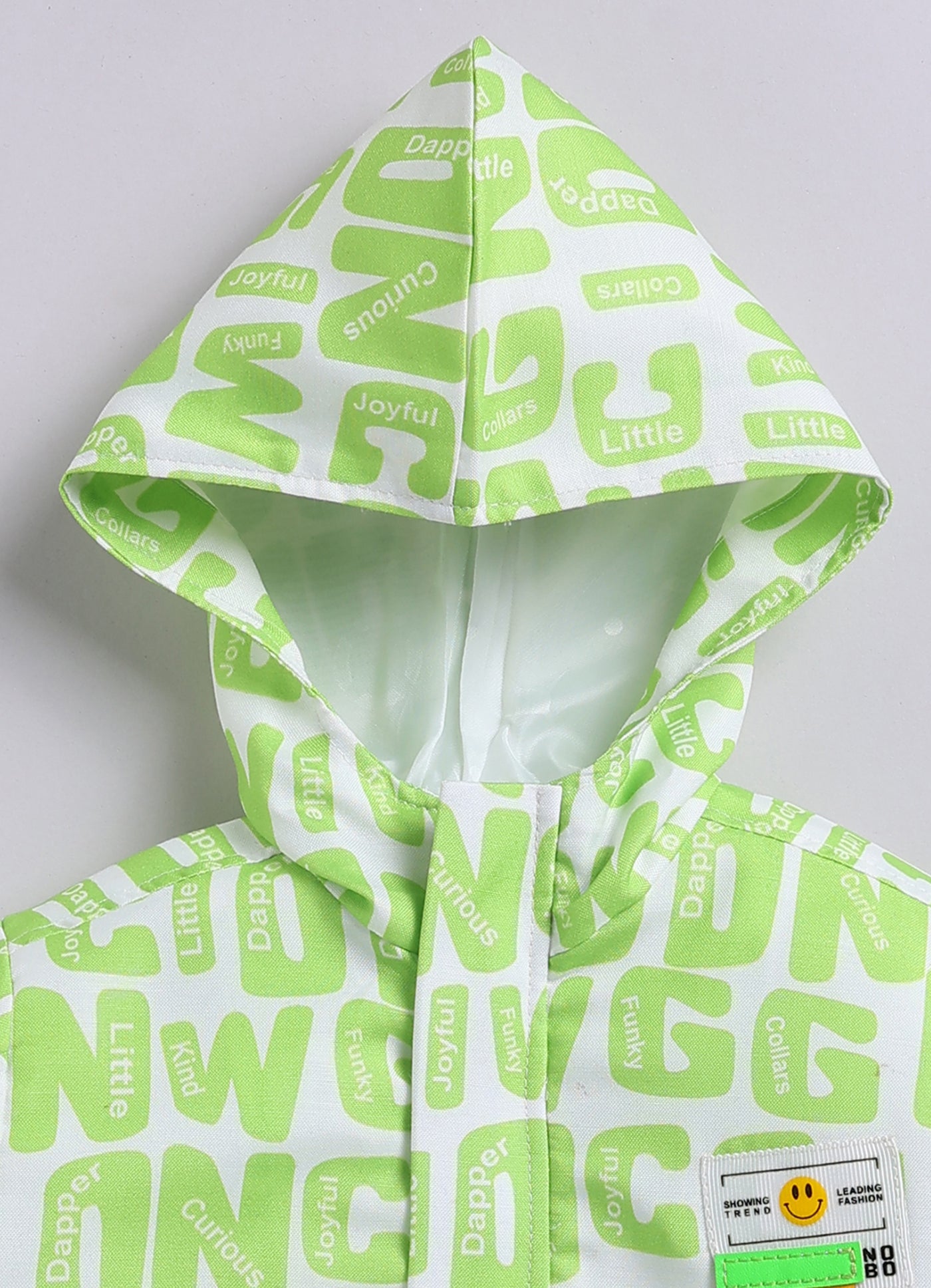 Blended Full Sleeves Zippered Alphabet Printed Sweat Jacket with Printed T shirt and Denim Pants Casual Set- Green