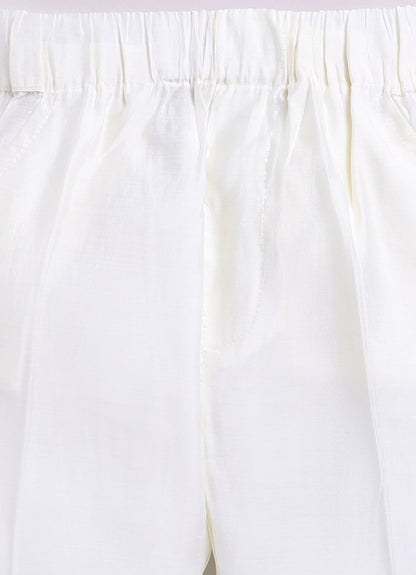 Blended Silk Woven Full Sleeves Sequins Embellished  &  Embroidered Achkan Pyjama Pant With Brooch Ethnic Set - Pink
