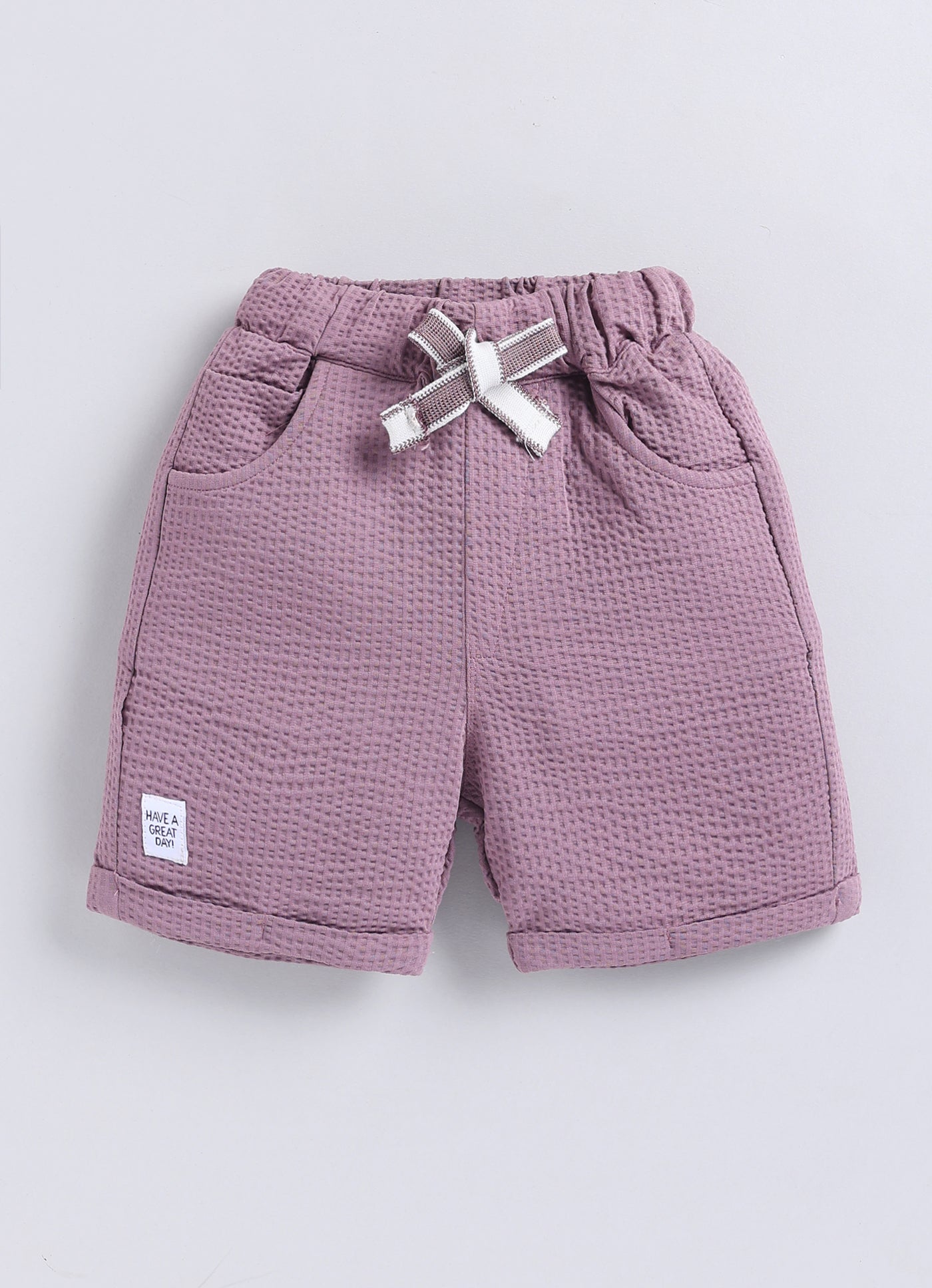 Boys Knitted Cotton T-Shirt, Pant, Crossbody Bag with Fluffy Animal Casual Coord Set- Lavender