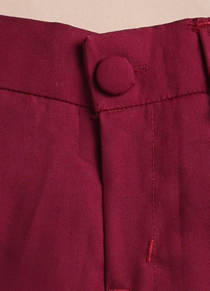 Birthday Boy Car Embellished Solid Full Sleeves Waistcoat Pant, Shirt and Bow Partywear Set-  Red