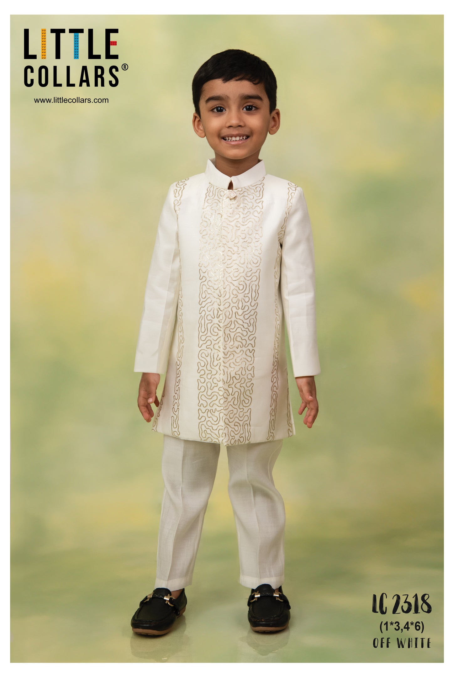 Blended Silk Full Sleeves Zari Embroidered Achkan Bandhgala Sherwani  with Pants Ethnicwear Set- White