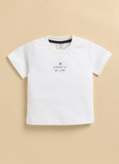 Boys Self Woven Casual Shirt with Palm Tree Crochet & Pant Set - Blue