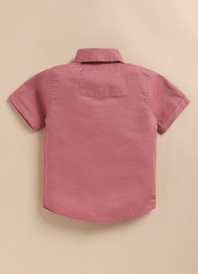 Boys Pure Cotton Formal Striped Waistcoat Shorts with Shirt and Bow Set - Rust